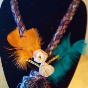 Handmade fiber necklace